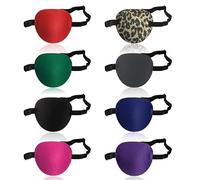 UILYNIU 8Pcs Eye Patches for Adults Children Kids,Adjustable Soft Eye Patch,Eye Patch for Amblyopia, Strabismus, and Surgery Recovery, Suitable for Left & Right Eye, 3D Groove Design (8 Colors)