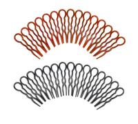 UILYNIU Lady Style Hair Accessories - 30 Pcs U Shaped, French Pins, Chignon Pins, Plastic Hair Grips and Clips for Women and Girls (Black, Brown)