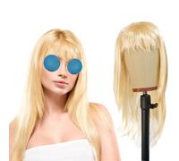 UILYNIU Long Blonde Straight Wigs for Women Girls Blonde Wigs with Sunglasses Ladies Glamour Wigs with Fringe, Fancy Dress Wig for Adult Cosplay Theme Party Costume Daily Use