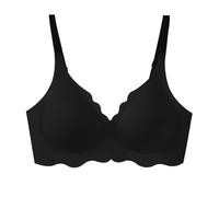 UILYNIU Women's Push Up Bra Sexy Deep V Plunge, Adjustable Seamless Wireless Bra, Soft Comfort Everyday Bra, T-Shirt Bras Multiway, for Women Girl No Underwire V Neck, One Size (Black)