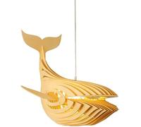 UimimiU Whale Wood Chandelier Whale Pendant Light Contemporary 1 Light Wooden Ceiling lighting Art Deco Hanging Light Woodcraft Japanese Style for Dining, Living Room, Kitchen Island