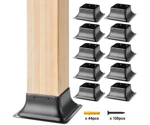 Uimoso 10Pcs 4x4 Post Base Bracket Heavy Duty Internal 3.6x3.6" for Standard