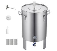 VEVOR 16 Gal Stainless Steel Home Brew Kettle Set Beer Brew Bucket Fermentor