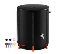 VEVOR Collapsible Rain Barrel 100 Gal Rain Catcher with Spigots and Overflow Kit