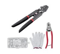 Uimoso Crimping Tool Steel Wire Rope Crimper 1/64" - 3/32" with Cable Cutter