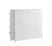 Uimoso Fabric Chest of Drawers 10 Drawer Bedroom Bedside Storage Organizer Unit