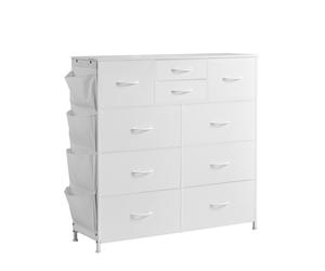 Uimoso Fabric Chest of Drawers 10 Drawer Bedroom Bedside Storage Organizer Unit