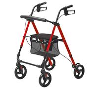 VEVOR Folding Rollator Walker Lightweight Disability Aid Mobility 4 Wheels Seat