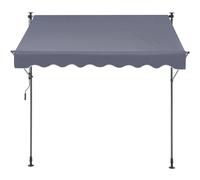 VEVOR Patio Awning Retractable 9.8'x3.9' Awning Sunshade Shelter 86"-122" Height