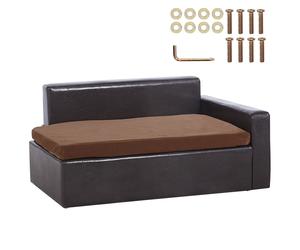 Uimoso Pet Sofa Dog Couch for Medium-Sized Dogs Leather Dog Sofa Bed 110lb Black
