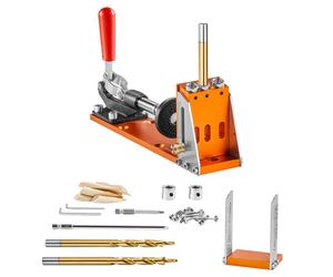 Uimoso Pocket Hole Jig Kit Carpentry Joinery Woodworking System Adjustable Depth