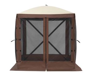 Uimoso Pop Up Gazebo Tent Pop-Up Screen Tent 4 Sided Canopy Sun Shelter Brown