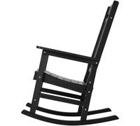 VEVOR 2 Pcs Porch Rocker, HIPS Outdoor Rocking Chair, High Back Patio Rocking Chair with Smooth Armrests, Supports up to 400 lbs, for Garden, Balcony, Porch, Black