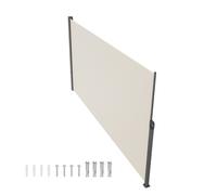 VEVOR Retractable Side Awning, 71''x 118'' Outdoor Privacy Screen, 180g Polyester Water-proof Retractable Patio Screen, UV 30+ Room Divider Wind Screen for Patio, Backyard, Balcony, Beige