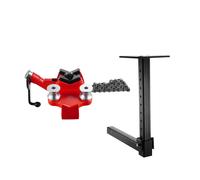 VEVOR Heavy-Duty Pipe Chain Vise, 1/8" - 5" Pipe Capacity, 26" Rugged Chain & Cast Iron Base, Hitch Mount Vise Plate Holder with Adjustable Height - Fits 2 inch x 2 inch Receiver