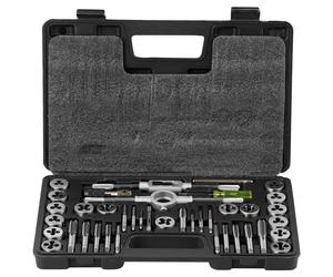 Uimoso Tap and Die Set 40Pcs Metric Size M3 to M12 Bearing Steel Threading Tool