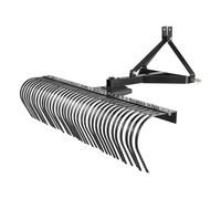 VEVOR Tow Behind Dethatcher 72" 3-Point Lawn Dethatcher Rake with Attachments