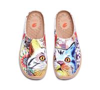 UIN Cheer Up Slippers Women's Cat Slippers Hiking Painted Slip On Shoes Lightweight Sneaker Cosy Travel Painted Shoes 245mm, UK Size 5.5, EU Size (39)