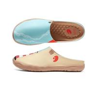 UIN Men's Colorful Slippers Lightweight Flat Art Travel Painted Shoes Coastal Lighthouse 2 UK Size 5.5
