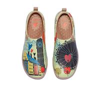 UIN Women Casual Fashion Shoes with PU Upper and EVA Outsole Hiking Shoes Painted Slip On Shoes Low-Tops London Love Story Toledo I UK Size 5, EU Size (38.5)