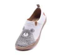 UIN Women's Bear's Hug Slip On Shoes Gifts Cute Style Canvas Walking Lightweight Comfortable Art Painted Travel Shoe Multicolor 240mm, UK Size 5, EU Size (38.5)