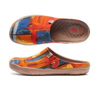 UIN Women's Color Zone Slipper Lightweight Slip On Loafer Flat Art Travel Painted Shoes 255mm, UK Size 6.5, EU Size (40.5)