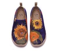 UIN Women's Lightweight Walking Casual Slip Ons Art Painted Travel Shoes Sunflower II 255mm, UK Size 6.5, EU Size (40.5)