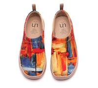 UIN Women's Men's Color Zone Painted Comfortable Lightweight Casual Flat Gifts Art Painted Travel Shoe 240mm, UK Size 4.5, EU Size(38)