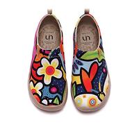 UIN Women's Secret Garden Lightweight Comfortable Slip On Loafer Flat Art Travel Painted Shoes Multicolor 235mm, UK Size 4, EU Size (37)