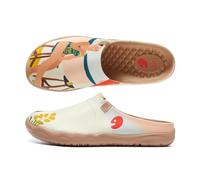 UIN Women's Shoes Slipper Walking Lightweight Slip On Loafer Spring Summer Flat Art Travel Painted Shoe Seaside Leisure 2 UK Size 6