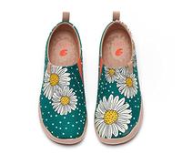 UIN Women's Slip Ons Walking Casual Loafers Comfortable Art Painted Travel Shoes Lightweight Sneaker Toledo Ⅰ Starnight Daisy (39)