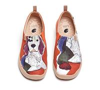 UIN Women's Slip Ons Walking Casual Loafers Comfortable Art Painted Travel Shoes Lightweight Sneaker Toledo Ⅰ Labrador (38.5)