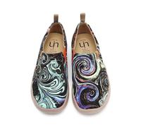 UIN Women's Starry Night Canvas Slip-On Fashion Ladies Irregular Art Painted Travel Shoe Multicolor 235mm, UK Size 4, EU Size (37)