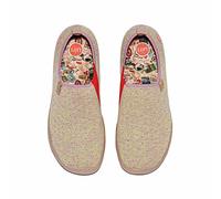 UIN Women's Travel Walking Shoes Slip On Casual Knit Loafers Lightweight Comfort Fashion Sneaker Toledo Ⅰ Raspberry Matcha (41)