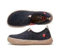 UIN Women's Walking Shoes Chunky Slip On Lightweight Art Travel Fashion Sneaker Toledo 4 - Bouncing Black 245mm, UK Size 5.5, EU Size (39)