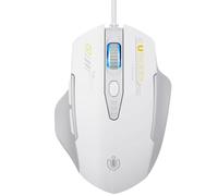Uineer Wired Mouse, USB wired mouse with 6 Button Silent Click Ergonomic 1.5M USB Cable Computer Mouse Gaming Mice Silent Click 3200DPI Optical Mice for PC Laptop (White)