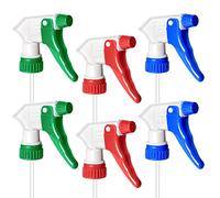 Uineko Bealee Replacement Trigger Sprayer Nozzle (6 Pack) for 16oz / 24oz / 32oz Bottles, Heavy Duty Chemical Resistant Mister Spray Head Part w/ 10.2 Inch Tube Fits 28-410 Plastic Spraying Bottle