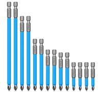 Uinfhyknd 14 Piece Magnetic Screwdriver Bit Set Non-slip Screwdriver Bit Set Percussion Drill Bit Set 1/4 Inch Hex Shank