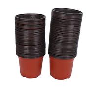 Uinfhyknd 150Pcs 4.72 Inch Plastic Flower Seedlings Nursery Supplies Planter Pot/Pots Containers Seed Starting Pots Planting Pots