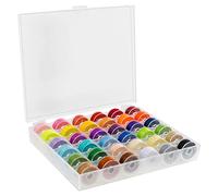 Uinfhyknd 36Pcs Bobbins, for Sewing Machines, Embroidery Accessories, with Box, Craft Projects and Apparel, Standard Size