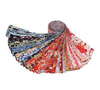 Uinfhyknd 40 PCS Jelly Cotton Fabric Quilting Strips DIY Sewing Fabric Bundle Patchwork Supplies 6.5X50cm