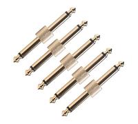 Uinfhyknd 5Pcs 1/4 Inch 6.35 mm Guitar Effects Pedal Connector Coupler Interface Cable Adaptor Electric Pedal Board Accessories