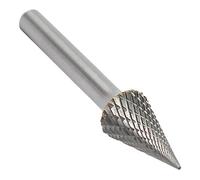 Uinfhyknd 70X12Mm Double Cut Rotary Cutter Pointed Cone End Mill with 1/4 Inch Shank Diameter