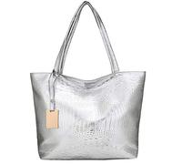 Uinfhyknd Ladies Leather Handbags, Handbags, Ladies Shoulder Bags, Handbags, Leather Handbags-Silver