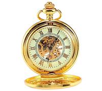 Uinfhyknd Luxury Luminous Gold Mechanical Pocket Watch, gold
