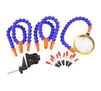 Uinfhyknd Screw Table Clamp Soldering Station with 5 Pieces Flexible Soldering Piston Holder Pcb Welding Repair Third Hand Tool