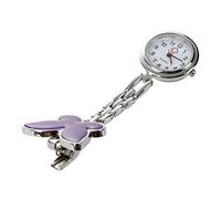 Uinfhyknd Watch Pocket Metal Nurse Type Laughter Round Dial Violet, berry