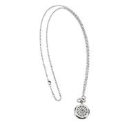 Uinfhyknd Women's Pocket Watch Quartz Alloy Silver Pendant Necklace Pocket, Silver