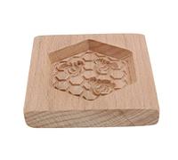 Uinfhyknd Wooden Shortbread Mould Biscuit Cutter Spice Mould (Bee)
