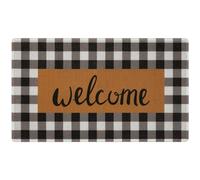 UINI Welcome Mat Outdoor Indoor Door Mats, Heavy Duty Buffalo Plaid Welcome Front Door Mat, Non Slip Durable Entrance Rugs for Outside Entry, Porch, Resist Dirt, 17"x 30"